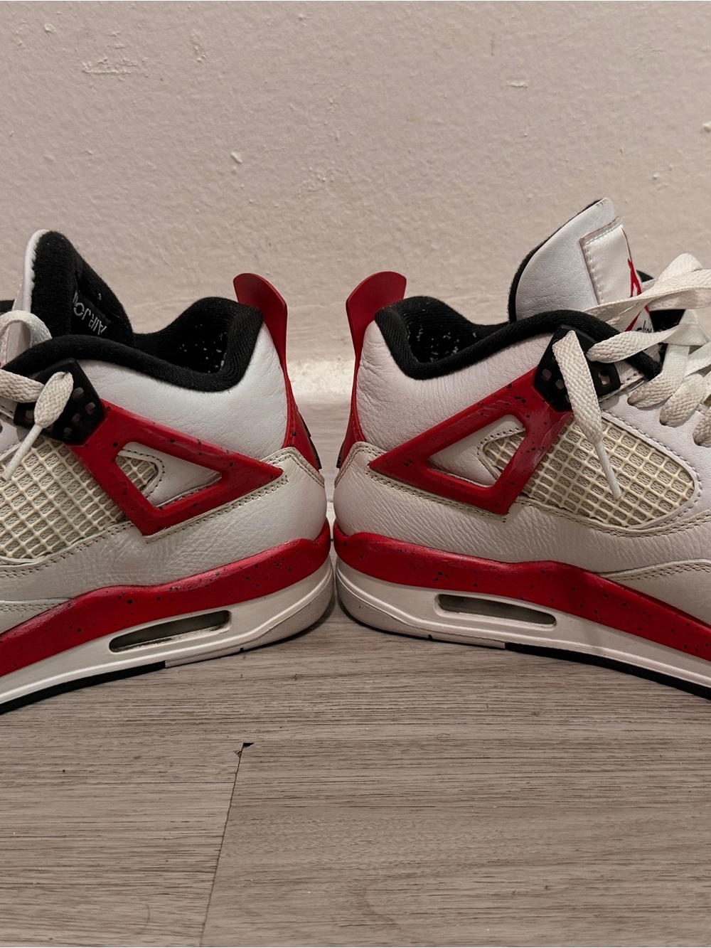 Jordan Kids White and Red Retro-Style Basketball Sneakers - Picture 3 of 4